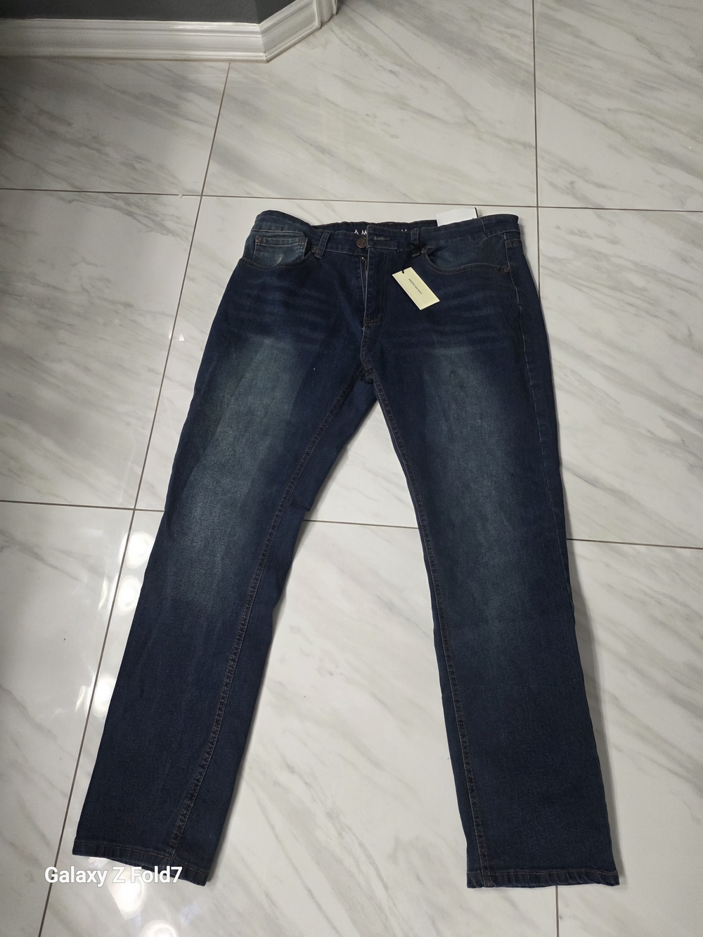 Men's Dark Blue Denim Jeans -